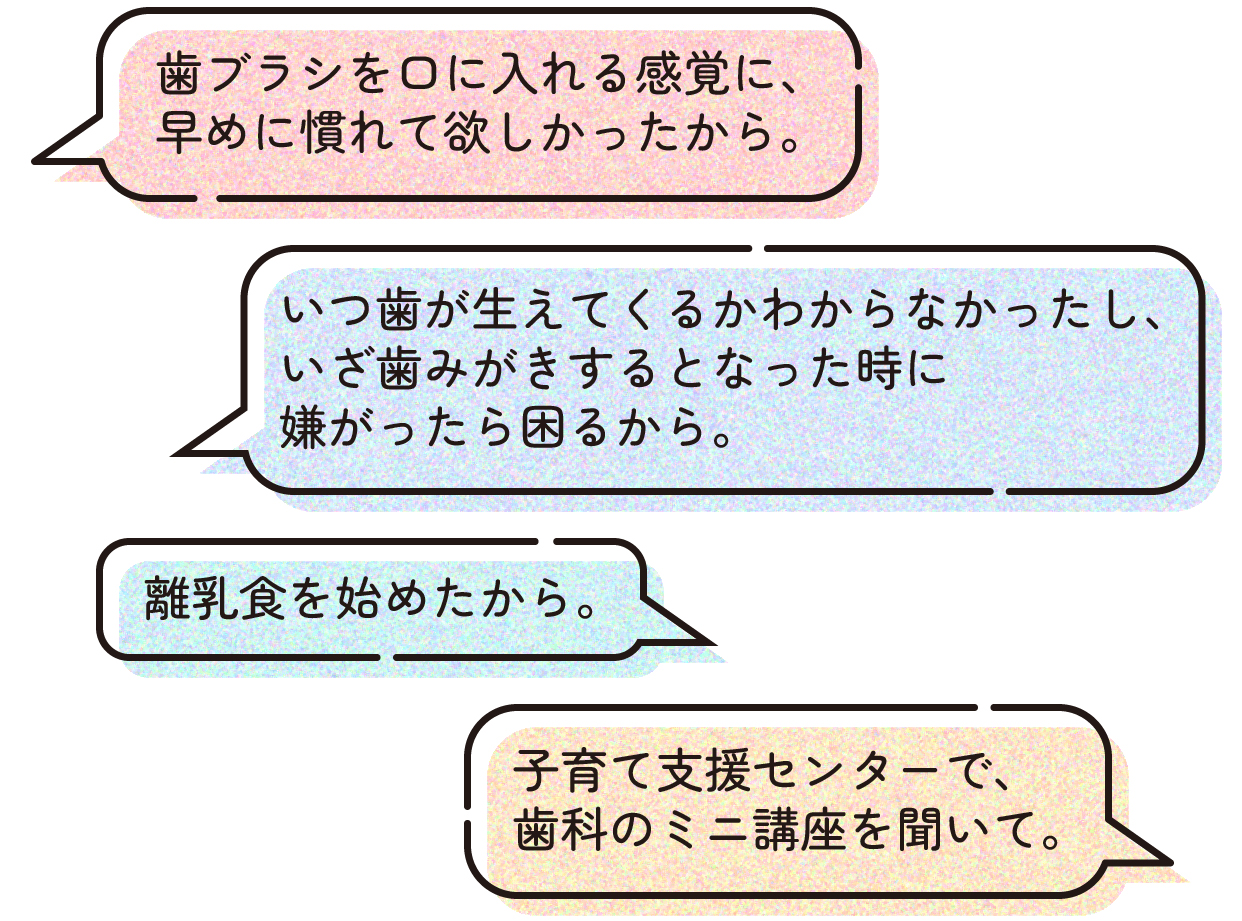 歯が生える前からケアを開始した理由