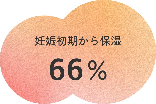 妊娠初期から保湿 66%